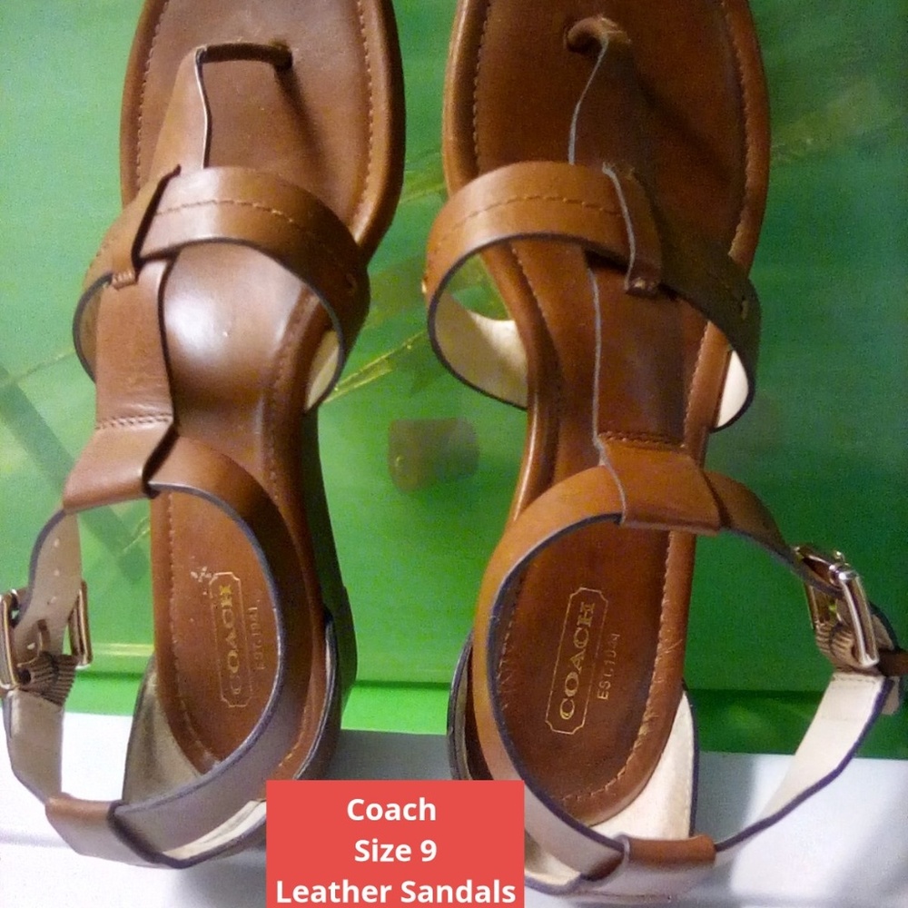 Coach Leather Sandals